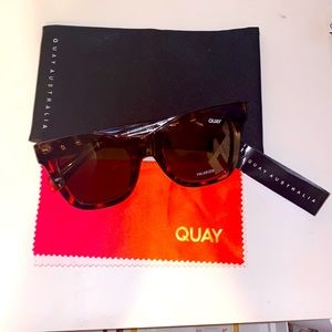 NWT polarized Quay sunglasses never worn brown sunglasses